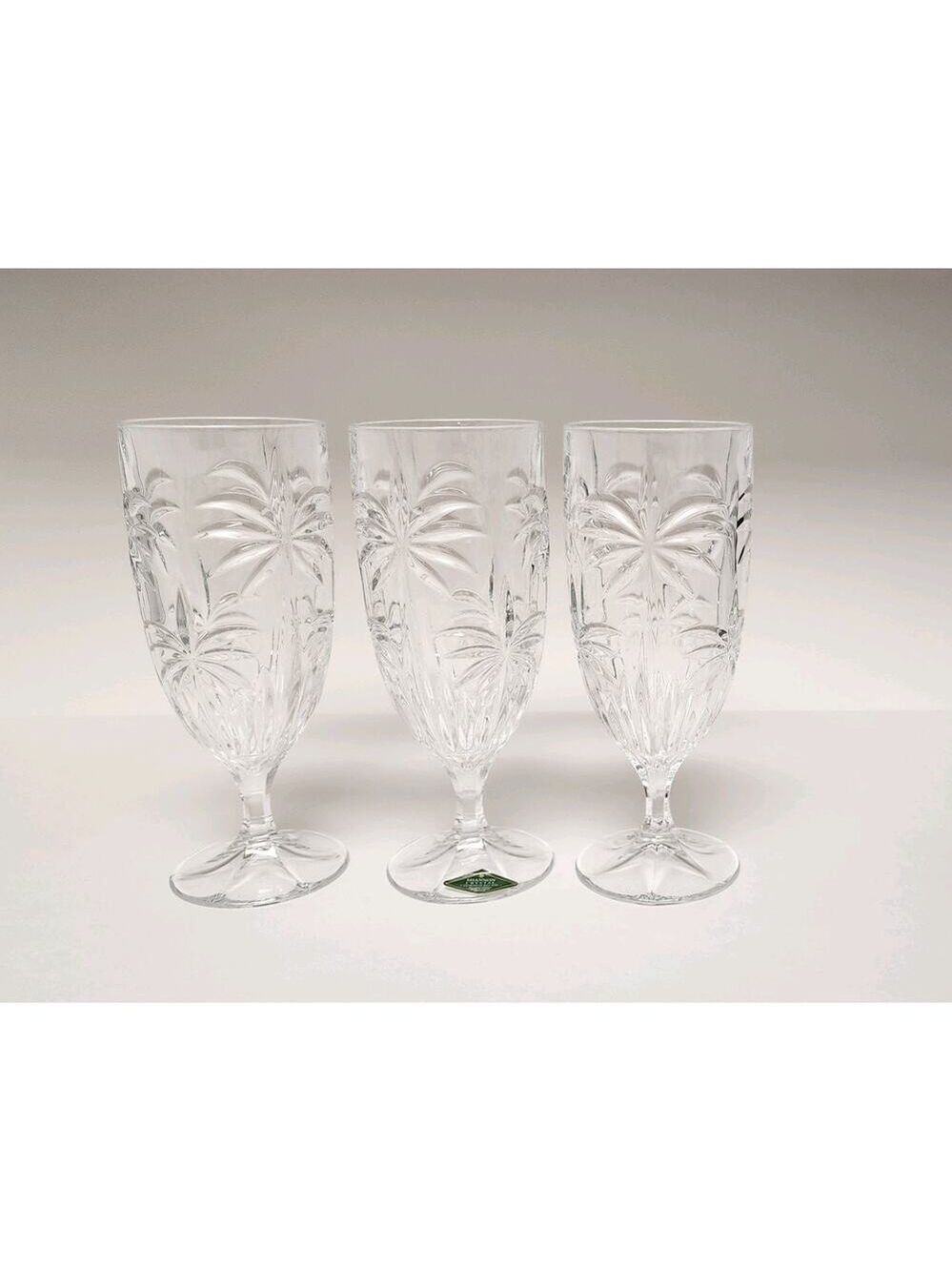 Godinger Shannon Dublin Crystal Footed Water Goblets Set Of 3 14 oz